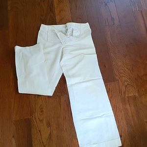 Nautical white linen pants